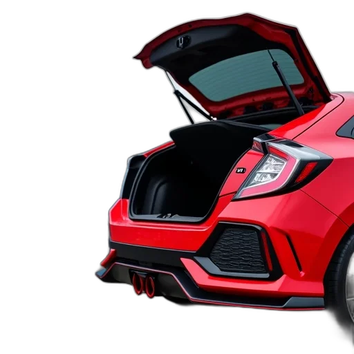 car, 3d render, red, honda transparent PNG cut-out