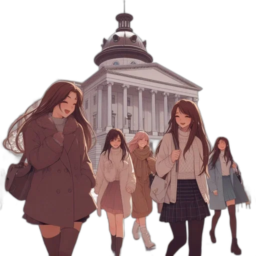 jacket, concept art, watercolor, cartoon transparent PNG cut-out