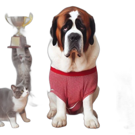 staff, animal, photorealistic, 3d render transparent PNG cut-out
