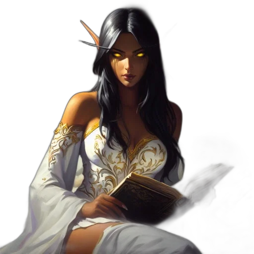 dress, fantasy art, concept art, comic book art transparent PNG cut-out