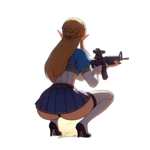 weapon, staff, dress, crown transparent PNG cut-out