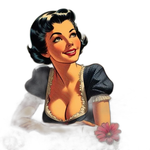 dress, jewelry, comic book art, photorealistic transparent PNG cut-out