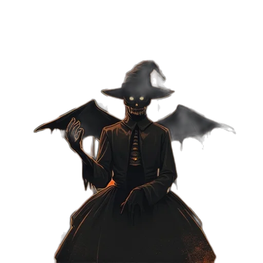 hat, mask, staff, dress transparent PNG cut-out