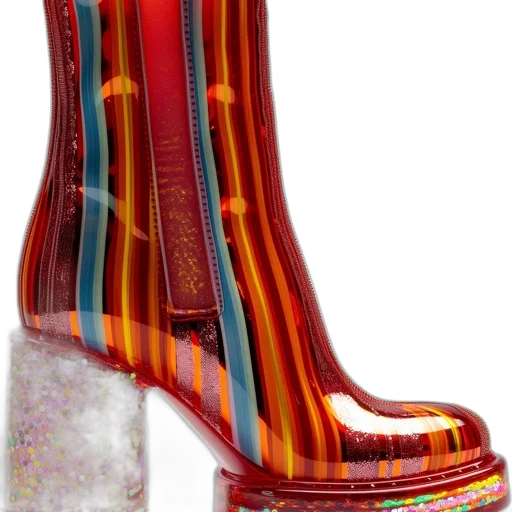 shoes, photorealistic, 3d render, colorful transparent PNG cut-out