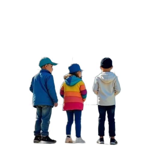 jacket, hat, umbrella, staff transparent PNG cut-out