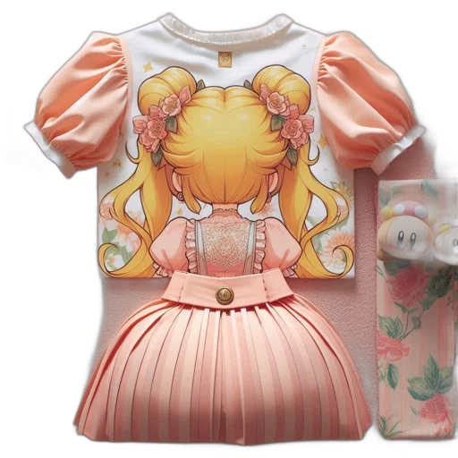 dress, 3d render, concept art, anime transparent PNG cut-out