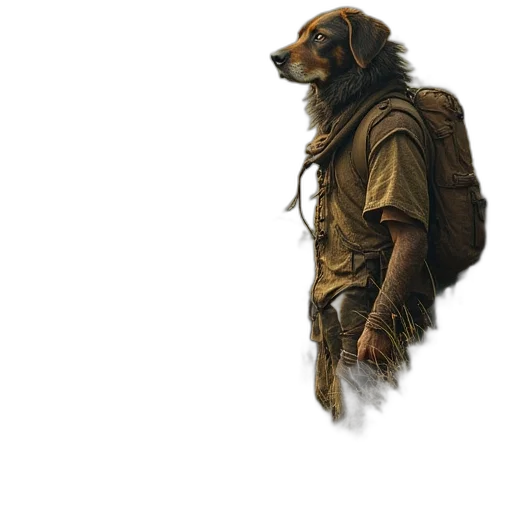 animal, creature, jacket, mask transparent PNG cut-out