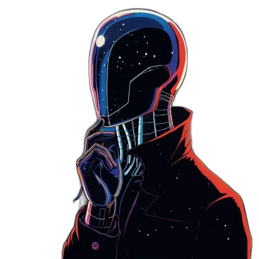 jacket, mask, robot, face transparent PNG cut-out
