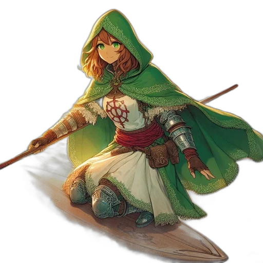 sword, staff, weapon, dress transparent PNG cut-out