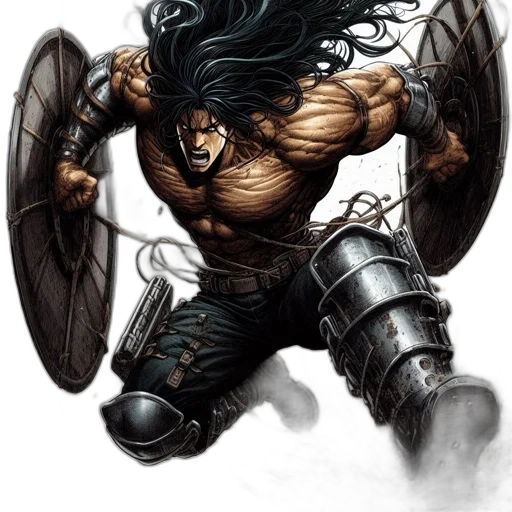 hair, comic book art, fantasy art, concept art transparent PNG cut-out