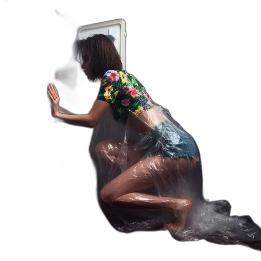 dress, creature, hair, umbrella transparent PNG cut-out