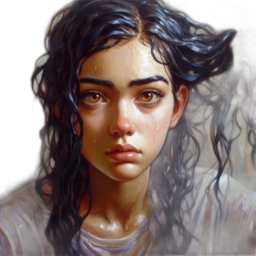 face, oil painting, photorealistic, fantasy art transparent PNG cut-out