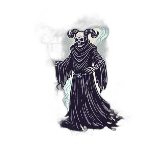 staff, mask, creature, dress transparent PNG cut-out