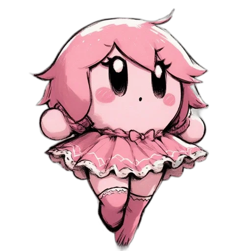 dress, creature, flower, staff transparent PNG cut-out