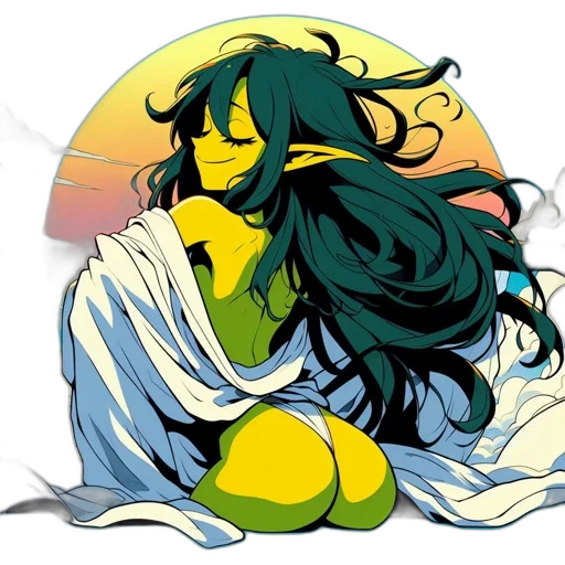 dress, mask, dragon, anime transparent PNG cut-out