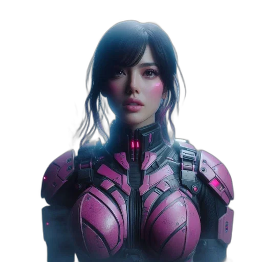 robot, face, weapon, concept art transparent PNG cut-out