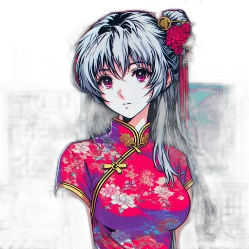 dress, face, robot, staff transparent PNG cut-out