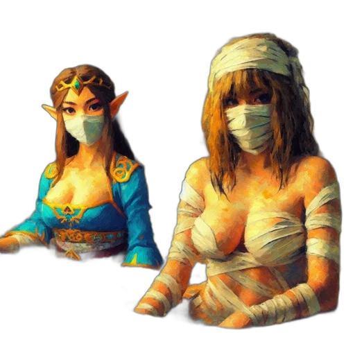mask, concept art, fantasy art, pixel art transparent PNG cut-out