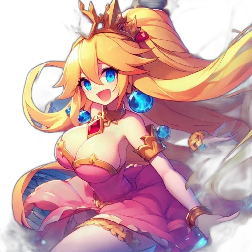 crown, dress, dragon, staff transparent PNG cut-out