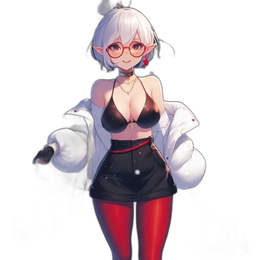 jacket, dress, staff, robot transparent PNG cut-out