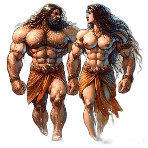 fantasy art, concept art, comic book art, photorealistic transparent PNG cut-out
