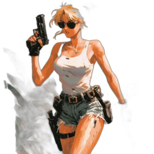 weapon, comic book art, concept art, pixel art transparent PNG cut-out