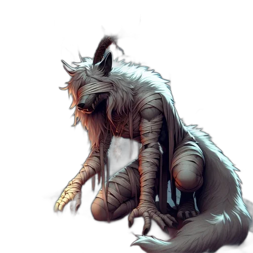 creature, staff, animal, jacket transparent PNG cut-out