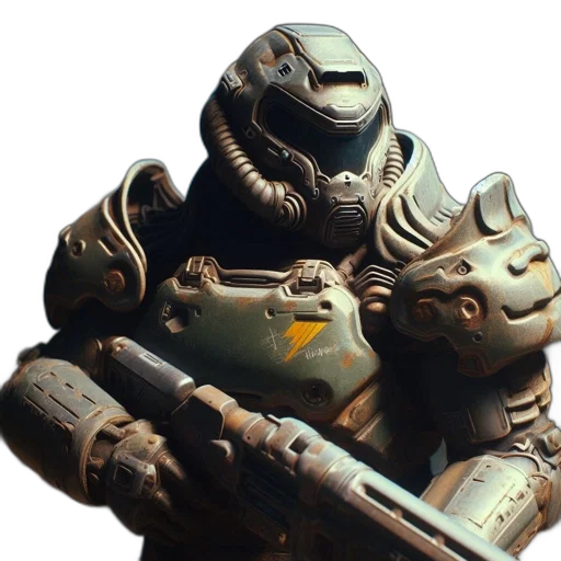 robot, weapon, face, creature transparent PNG cut-out