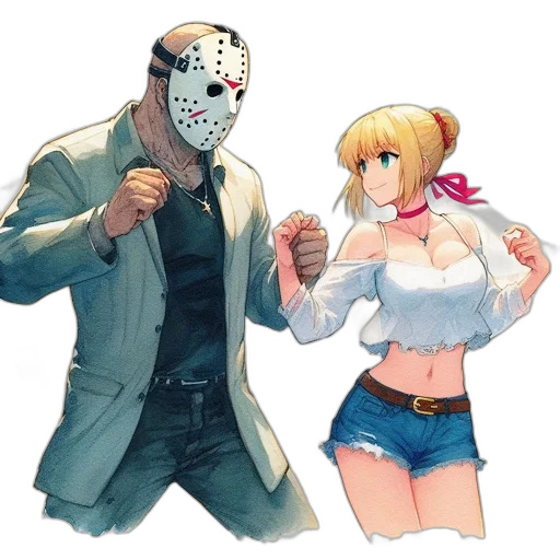 mask, jacket, concept art, anime transparent PNG cut-out