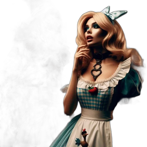 dress, fantasy art, concept art, 3d render transparent PNG cut-out