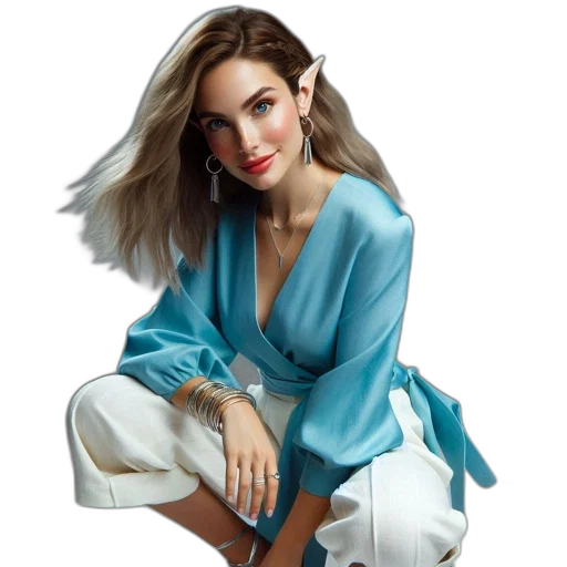 jewelry, dress, jacket, face transparent PNG cut-out