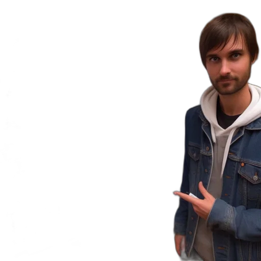 jacket, staff, face, weapon transparent PNG cut-out