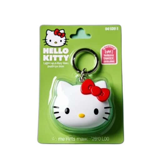 hello, kitty, keychain, white transparent PNG cut-out