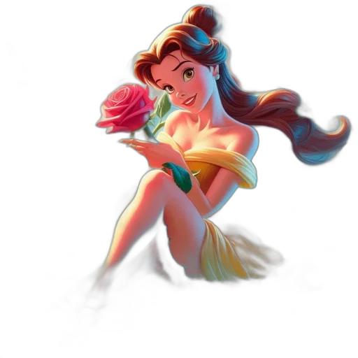 flower, dress, crown, concept art transparent PNG cut-out