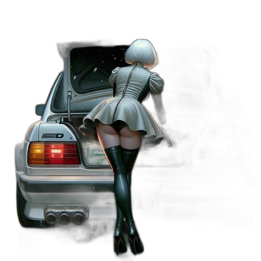 car, robot, jacket, concept art transparent PNG cut-out