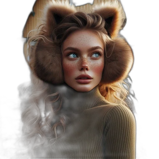 mask, jacket, hair, face transparent PNG cut-out