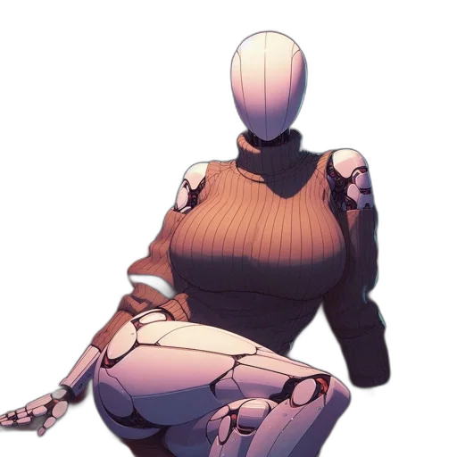 robot, dress, jacket, creature transparent PNG cut-out