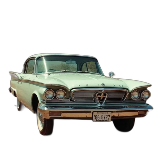 car, photorealistic, 3d render, 1960 transparent PNG cut-out