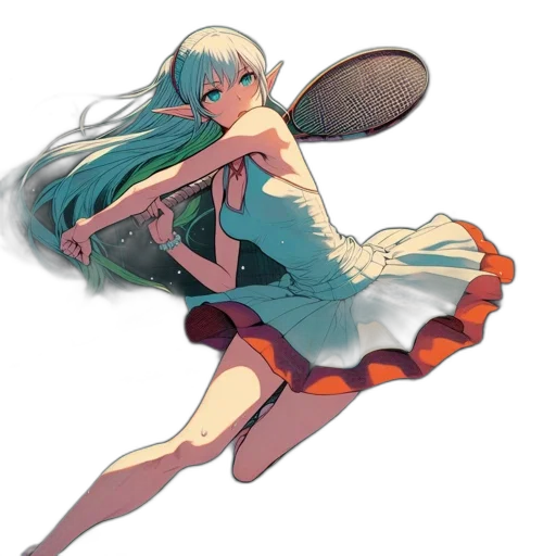 dress, staff, weapon, creature transparent PNG cut-out