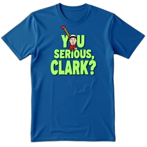 blue, t-shirt, phrase, serious transparent PNG cut-out