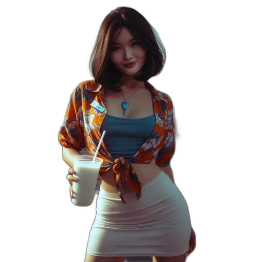 dress, jacket, robot, staff transparent PNG cut-out
