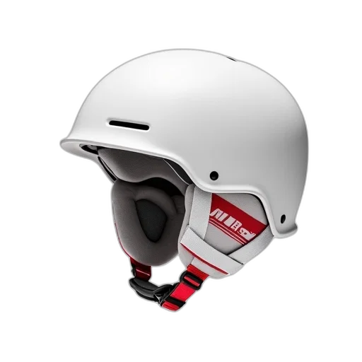 3d render, white, helmet, snowboard transparent PNG cut-out