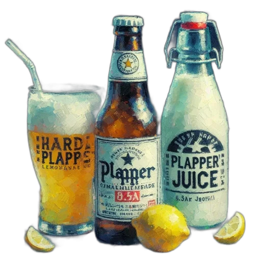 bottle, watercolor, photorealistic, concept art transparent PNG cut-out
