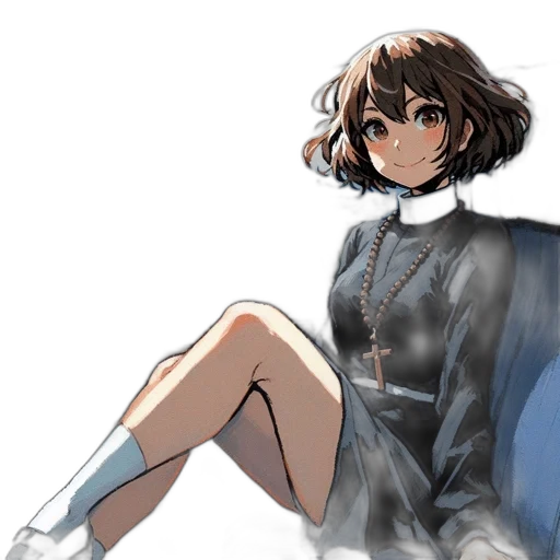 dress, jacket, crown, staff transparent PNG cut-out