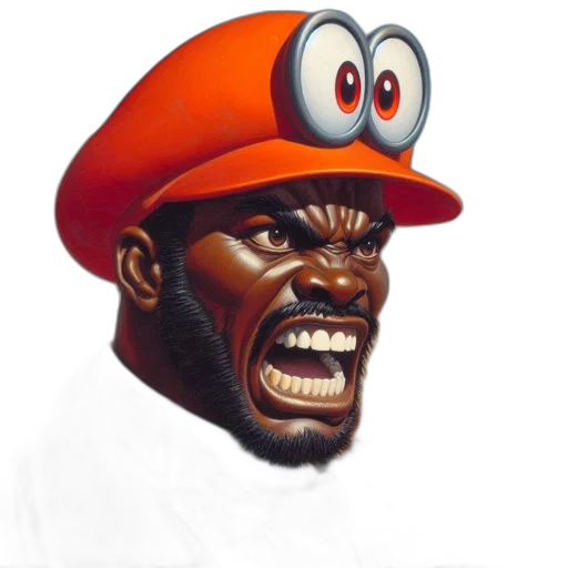 face, hat, animal, concept art transparent PNG cut-out