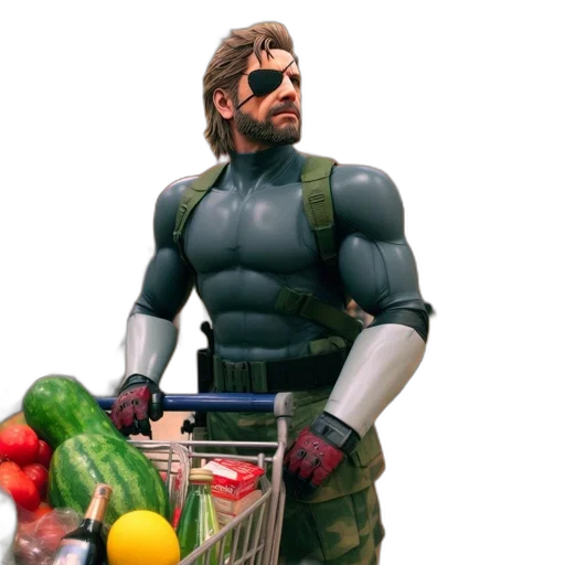 food, weapon, jacket, 3d render transparent PNG cut-out