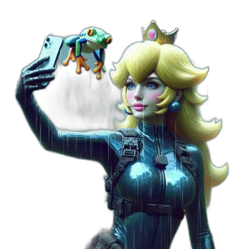 robot, weapon, crown, staff transparent PNG cut-out