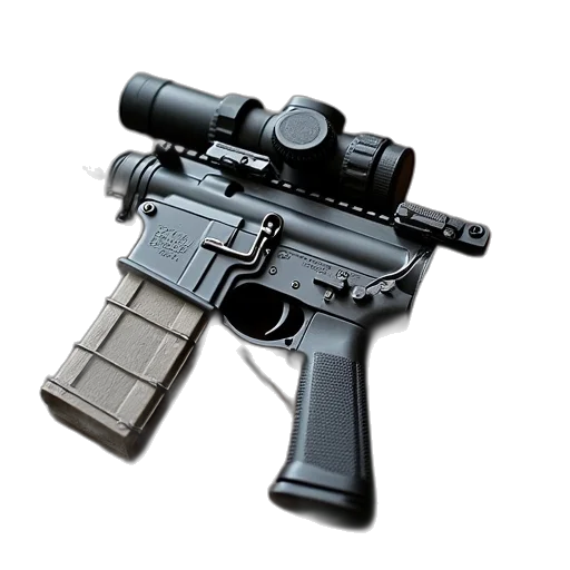 weapon, 3d render, concept art, pixel art transparent PNG cut-out