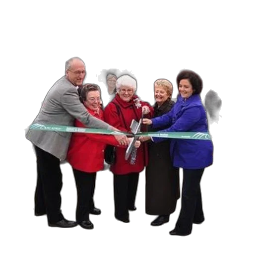 staff, umbrella, jacket, group transparent PNG cut-out