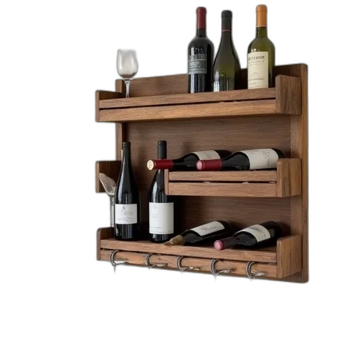 furniture, 3d render, wine, holder transparent PNG cut-out